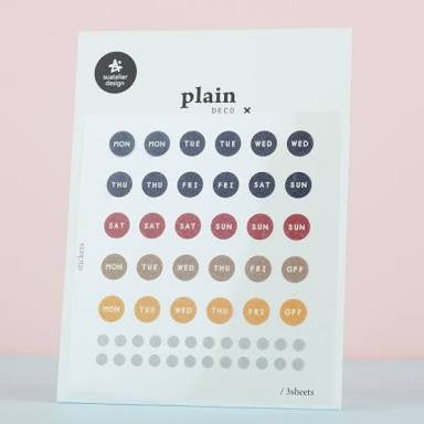Suatelier Days Of The Week Dot Stickers