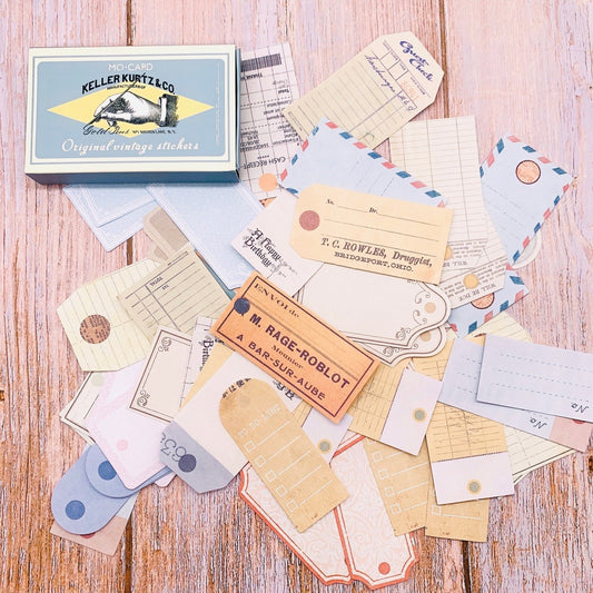 60 Piece Vintage Commerce Stickers