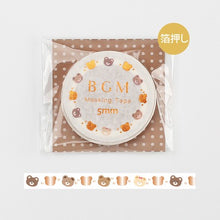 Load image into Gallery viewer, BGM Little Bear Slim Washi Tape
