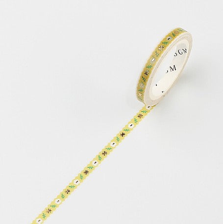 BGM Yellow Lace Slim Washi Tape
