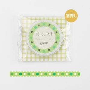 BGM Green Lace Slim Washi Tape