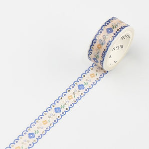 BGM Embroidery Blue Washi Tape