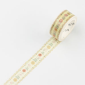 BGM Embroidery Yellow Washi Tape