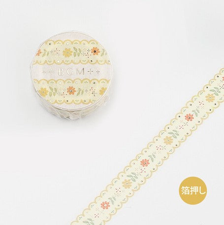 BGM Embroidery Yellow Washi Tape