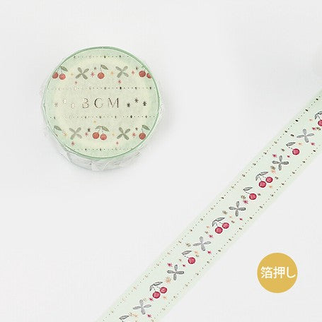 BGM Embroidery Green Washi Tape