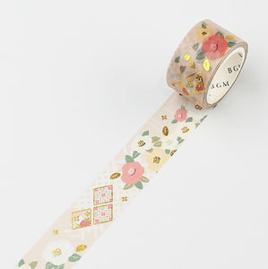 BGM Japanese Style ・Gold Camellia  Washi Tape