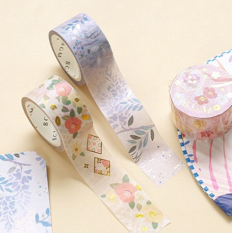 BGM Japanese Style ・Gold Camellia  Washi Tape