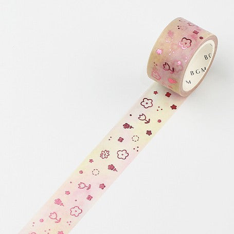 BGM Light Pink Flower Washi Tape
