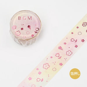BGM Light Pink Flower Washi Tape