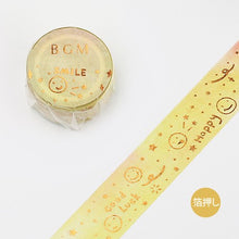 Load image into Gallery viewer, BGM Yellow Smile Washi Tape
