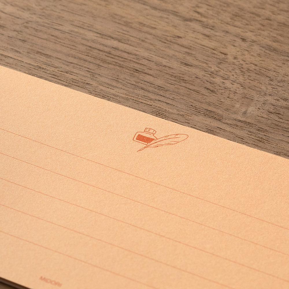 Message Letter Pad Giving a color Brown