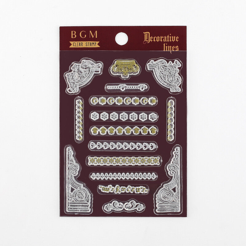 BGM Clear Stamp - Decorative Lines