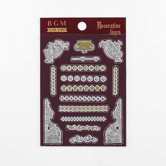 BGM Clear Stamp - Decorative Lines