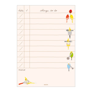 To do memo pad Bird