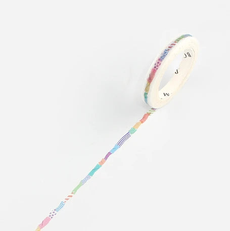 BGM Colourful Slim Washi Tape