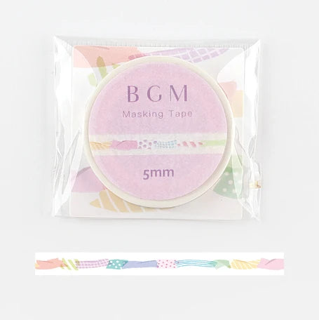 BGM Colourful Slim Washi Tape