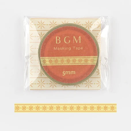 BGM Yellow Ribbon Slim Washi Tape
