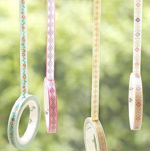 BGM Japanese Flower Ribbon Slim Washi Tape