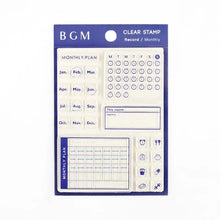 Load image into Gallery viewer, BGM Clear Stamp -Monthly Plan
