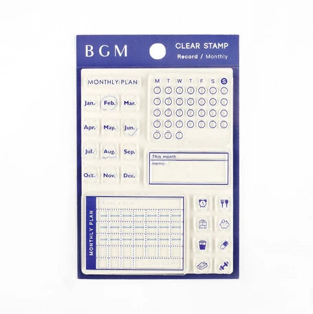 BGM Clear Stamp -Monthly Plan