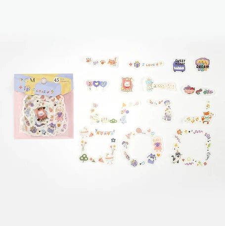 BGM Foil Stamping Stickers- Little World