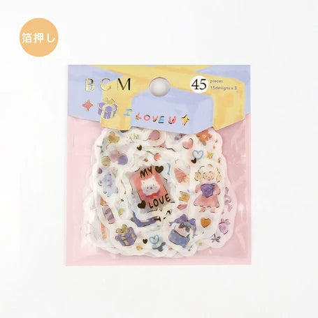 BGM Foil Stamping Stickers- Little World
