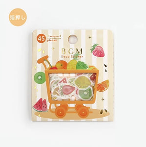 BGM Foil Stamping Stickers- Happy Fruit