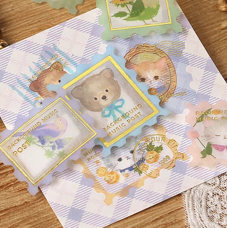 BGM Foil Stamping Stickers- Post Office Animal