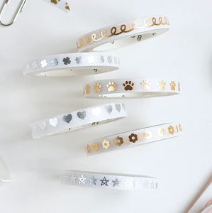 BGM Slim Washi Tape- Gold Cat Hand