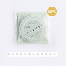 Load image into Gallery viewer, BGM Slim Washi Tape- Silver Clover
