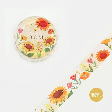BGM Washi Tape- Sunflower Garden