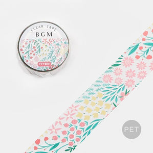 BGM Clear Tape- Colourful Flower