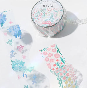 BGM Clear Tape- Colourful Flower