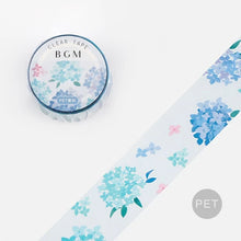 Load image into Gallery viewer, BGM Clear Tape- Blue Flowers
