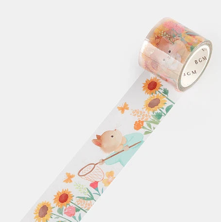 BGM Clear Tape- Sunflower Cat