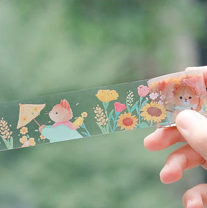 BGM Clear Tape- Sunflower Cat