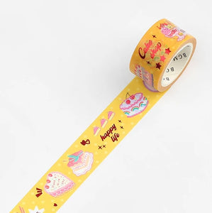 BGM Washi Tape- Yellow Cake