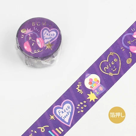 BGM Washi Tape- Purple Party