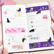 Load image into Gallery viewer, BGM Washi Tape- Black Cat
