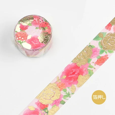 BGM Washi Tape-  Flower Melody Rose