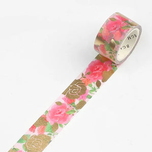 BGM Washi Tape-  Flower Melody Rose