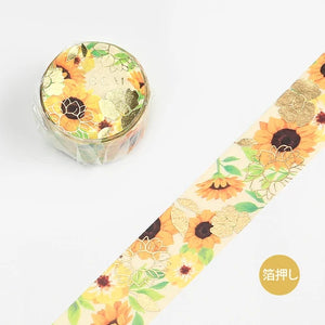 BGM Washi Tape-  Flower Melody Sunflower