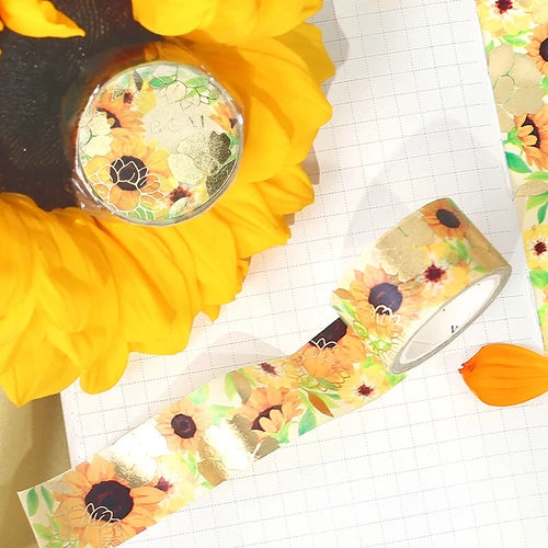 BGM Washi Tape-  Flower Melody Sunflower