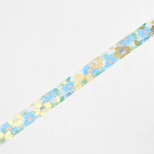 Load image into Gallery viewer, BGM Washi Tape-  Flower Melody American Blue
