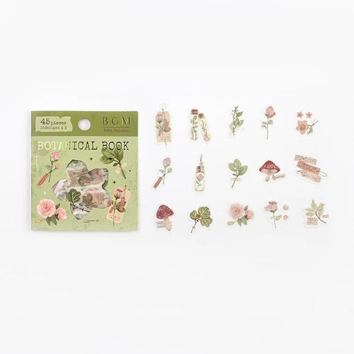 BGM Foil Stamping Stickers- Botanical book