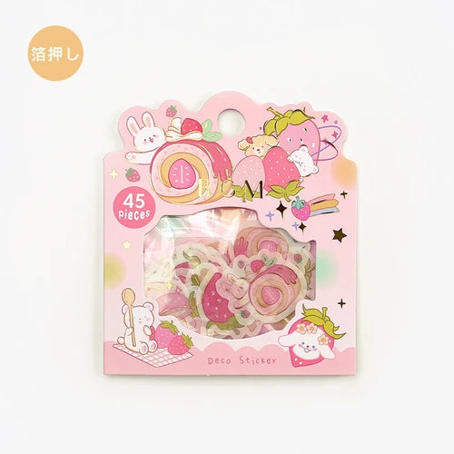BGM Foil Stamping Stickers- Strawberry