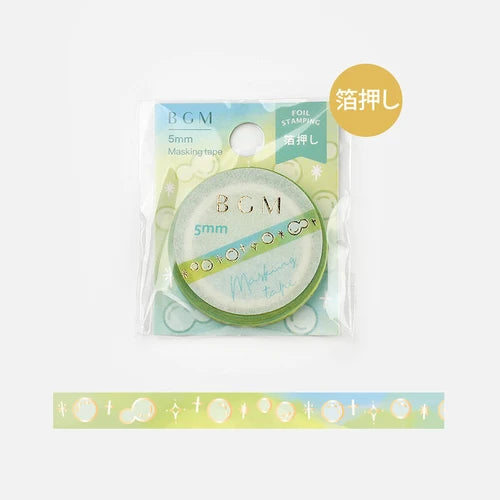 BGM Slim Washi Tape- Soap Bubble
