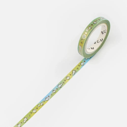 BGM Slim Washi Tape- Soap Bubble