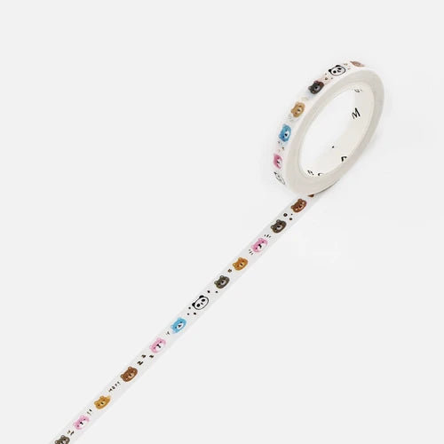 BGM Slim Washi Tape- Series of Bears