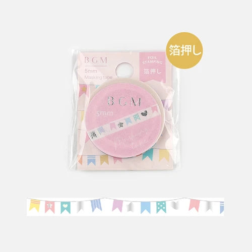 BGM Slim Washi Tape- Flags